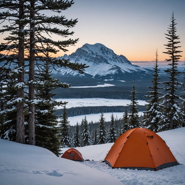 Quels sont les équipements nécessaires pour un camping en région de prairies en hiver?